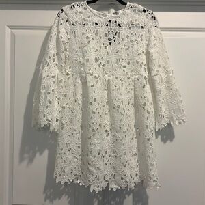 NWT Nasty Gal Crochet Lace Smock Dress Size Small
